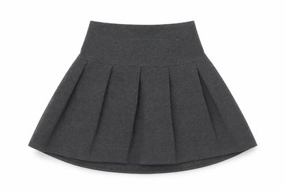 Marks and Spencer Girls Grey Polyester Flare Skirt Size 5-6 Years Regular Pull On