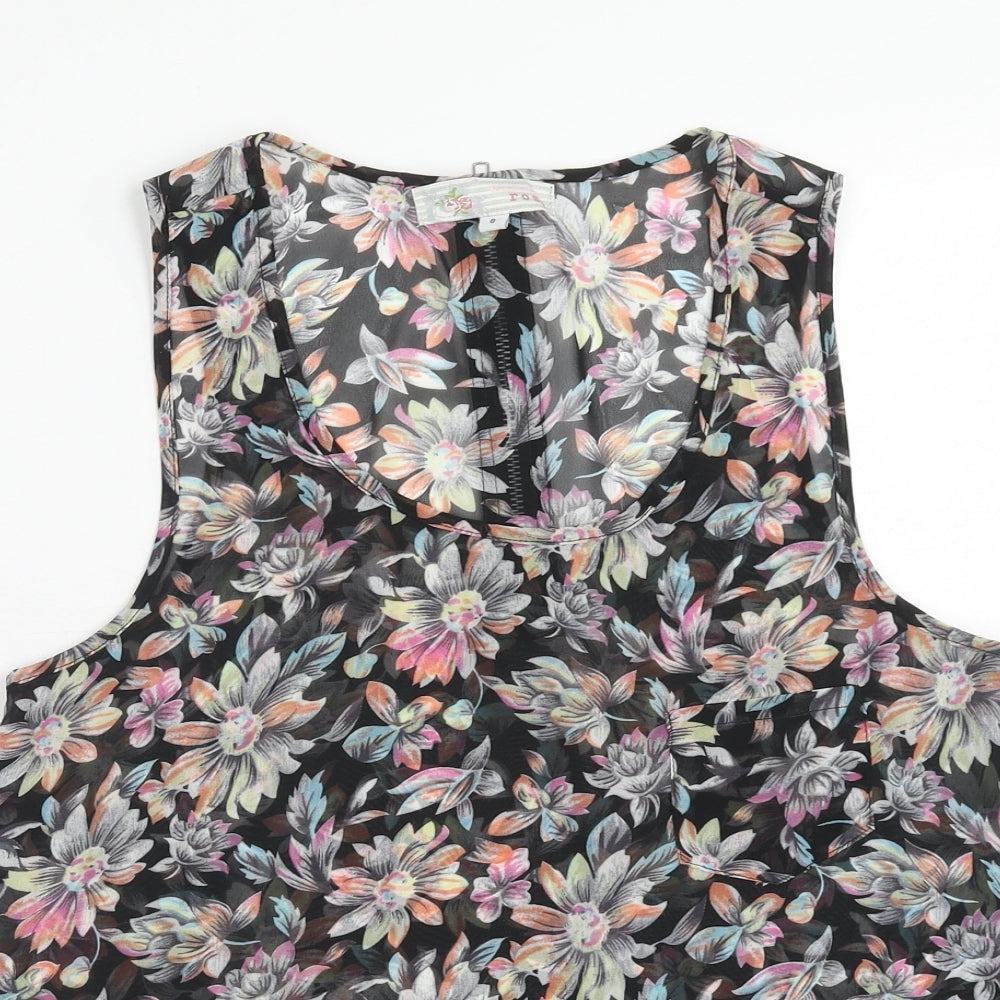 Womens UK Size 8 Cameo Rose Multicoloured Basic Blouse