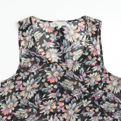 Womens UK Size 8 Cameo Rose Multicoloured Basic Blouse