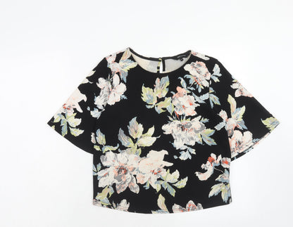 Womens UK Size 8 New Look Black Basic Blouse