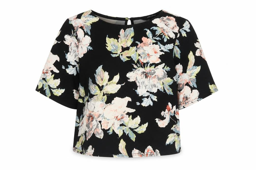 Womens UK Size 8 New Look Black Basic Blouse