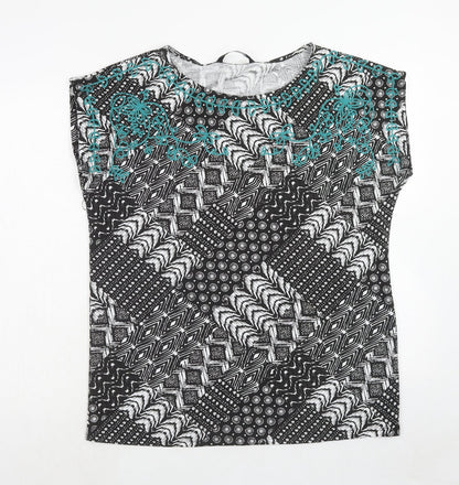 Womens UK Size 14 Bonmarché Black Basic T-Shirt