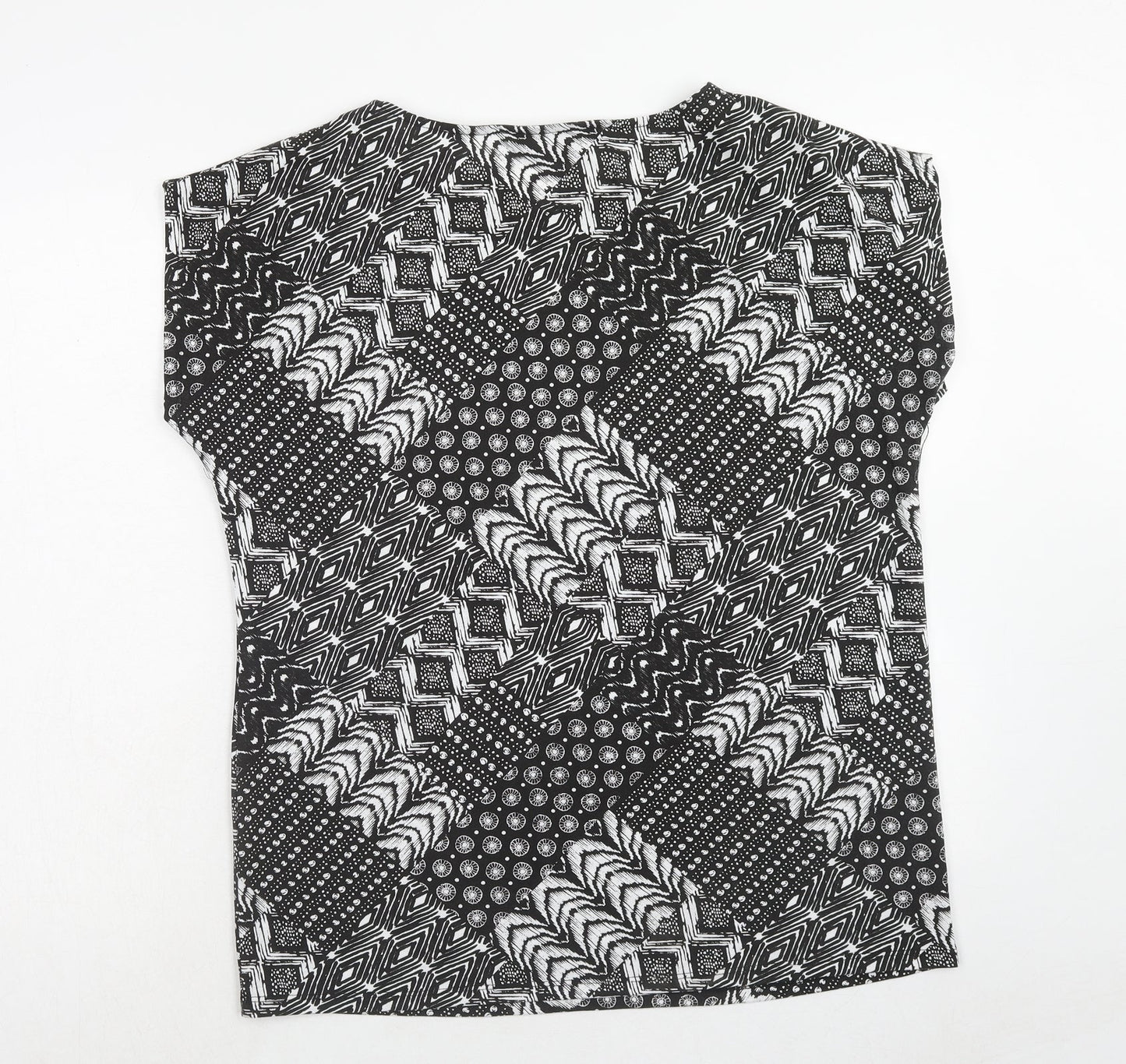 Womens UK Size 14 Bonmarché Black Basic T-Shirt