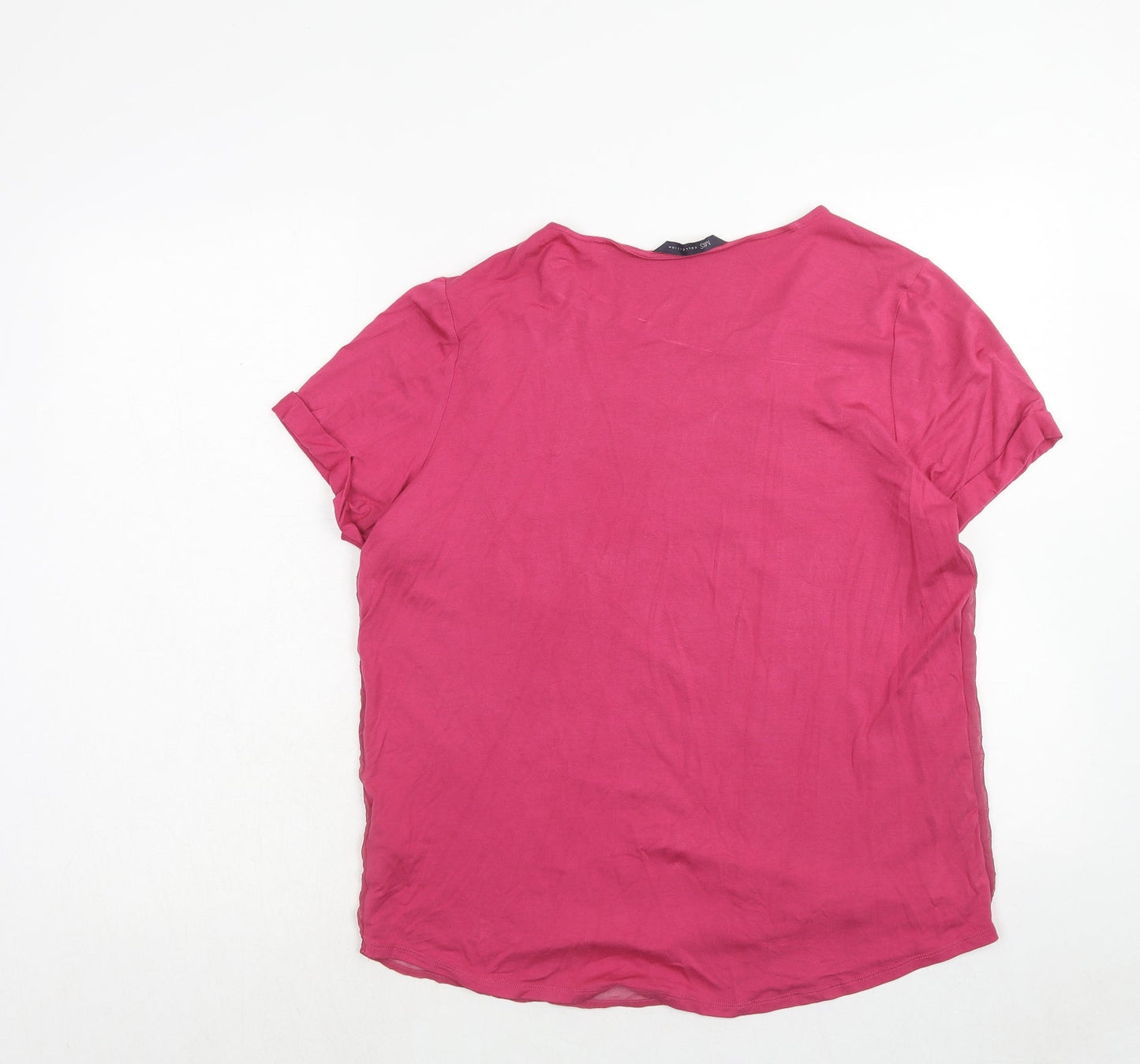 Womens UK Size 14 Marks and Spencer Pink Basic T-Shirt