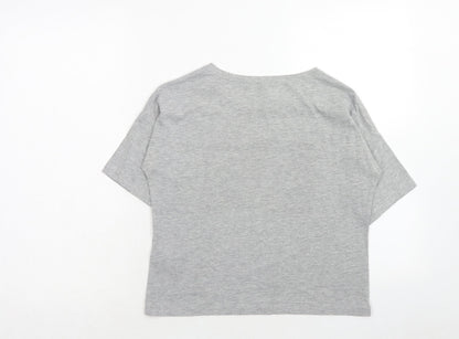 Womens UK Size S H&M Grey Basic T-Shirt