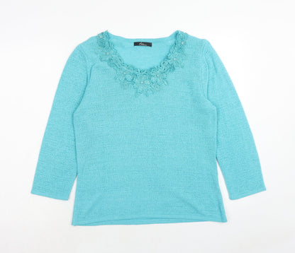 Womens UK Size S Bonmarché Blue Pullover Jumper