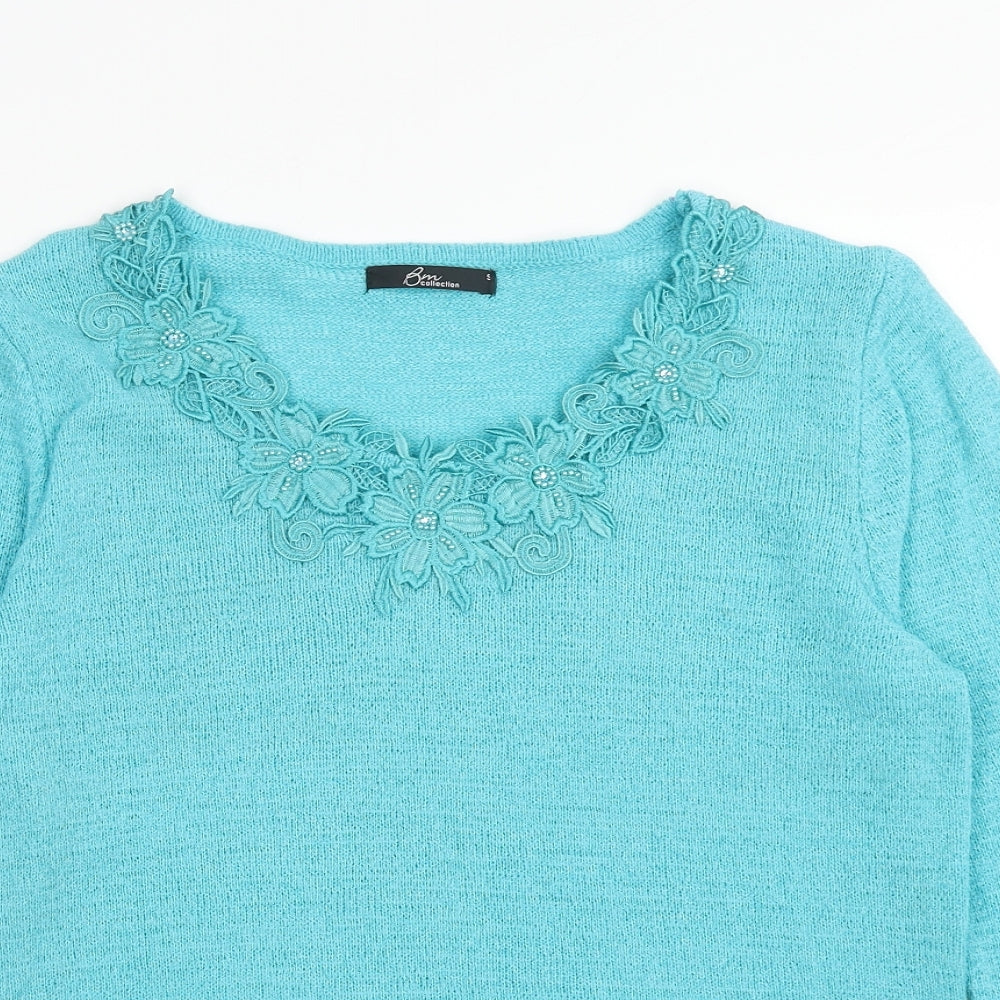 Womens UK Size S Bonmarché Blue Pullover Jumper