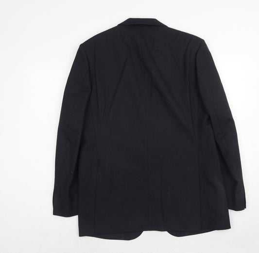 Mens UK Size 42 St Michael Regular Black Suit Jacket