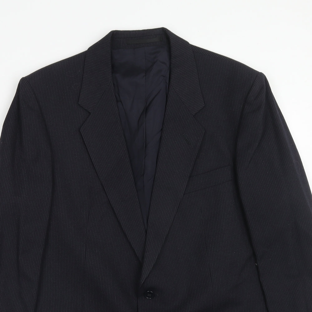 Mens UK Size 42 St Michael Regular Black Suit Jacket