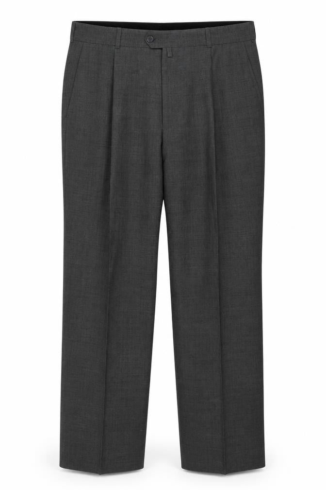 Mens UK Size 34 in Kurt Muller Regular Fit Dress Pants Grey Trousers