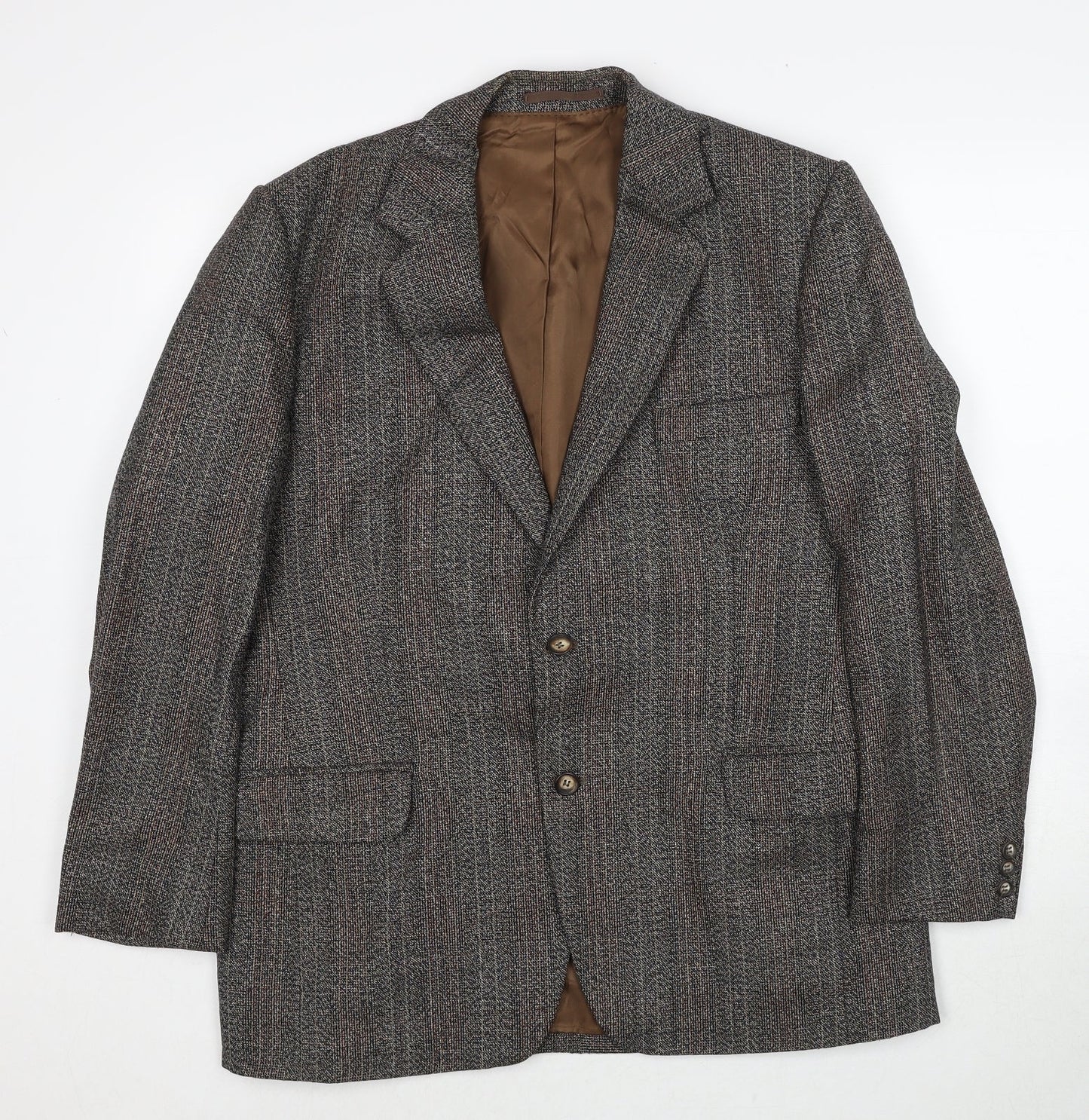 Mens UK Size 40 Preworn Regular Brown Suit Jacket
