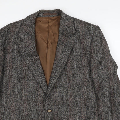 Mens UK Size 40 Preworn Regular Brown Suit Jacket