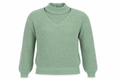 Womens UK Size S Boohoo Green Pullover Jumper