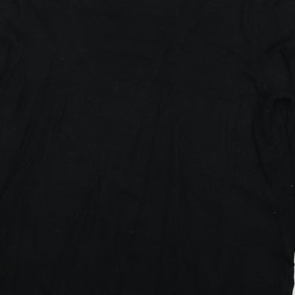 EDC Womens Black Round Neck Polyester Pullover Jumper Size L