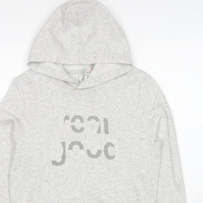 DECATHLON Womens Grey Cotton Pullover Hoodie Size M Pullover