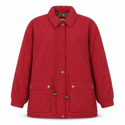 Curent Seen Womens Red Quilted Jacket Size S Zip