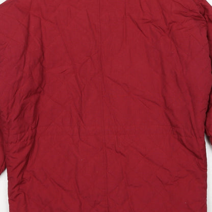 Curent Seen Womens Red Quilted Jacket Size S Zip
