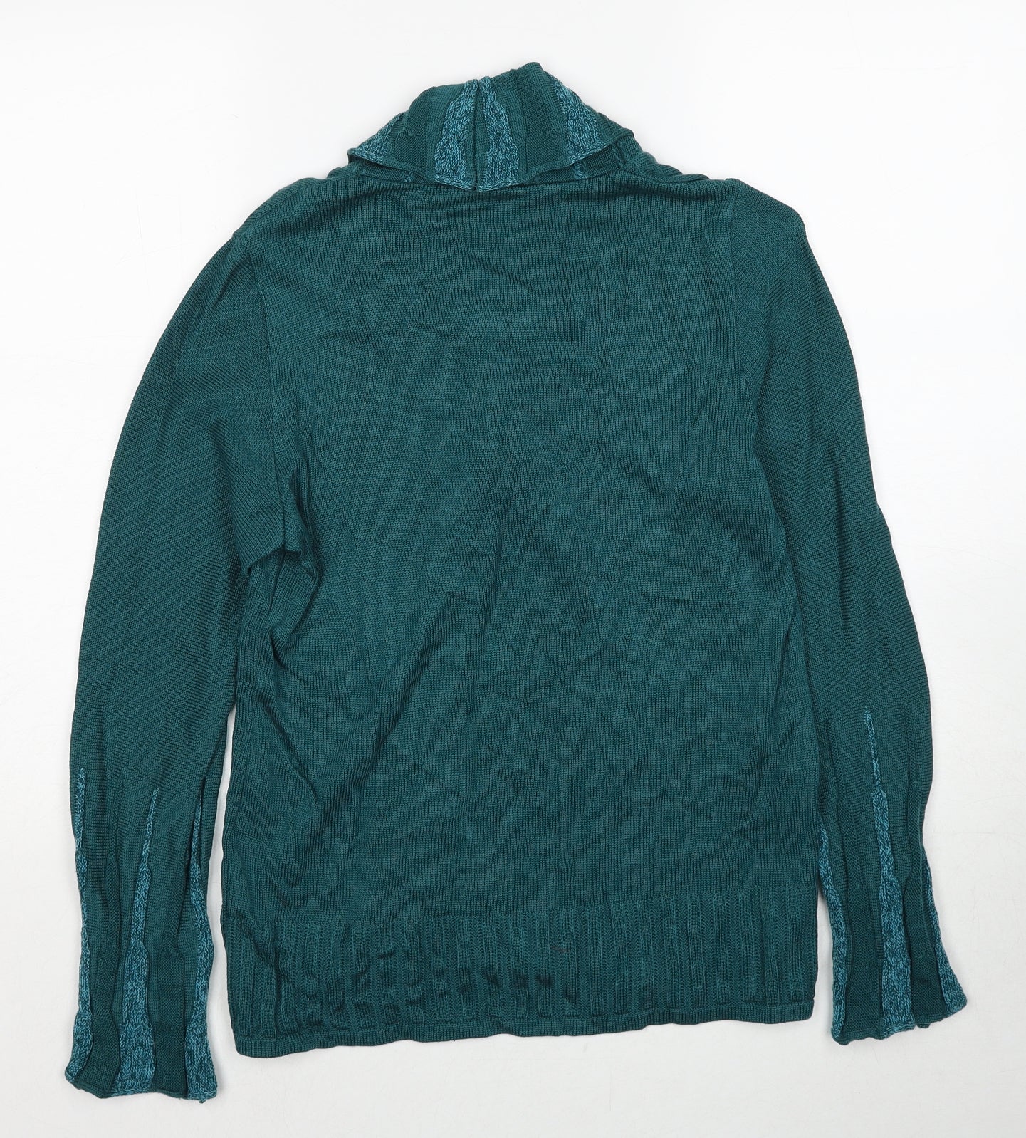 Meco Mode Womens Blue V-Neck Acrylic Pullover Jumper Size 14