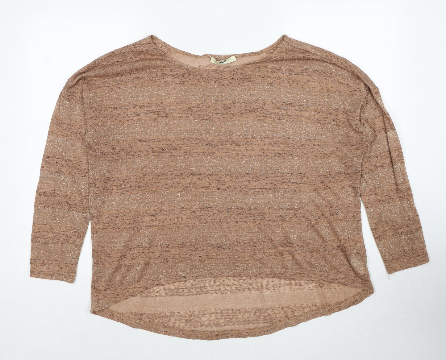 Womens UK Size L Oasis Beige Pullover Jumper
