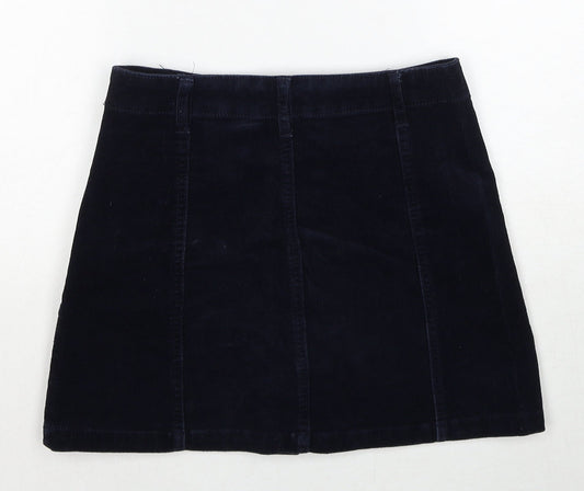 FOREVER 21 Womens Blue Cotton A-Line Skirt Size 26 in Button