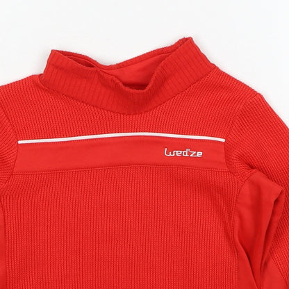 Decathlon Boys Red Acrylic Pullover Sweatshirt Size 6 Years Pullover