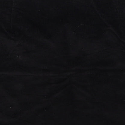 Tayfan Womens Black Cotton A-Line Skirt Size 38 in Button