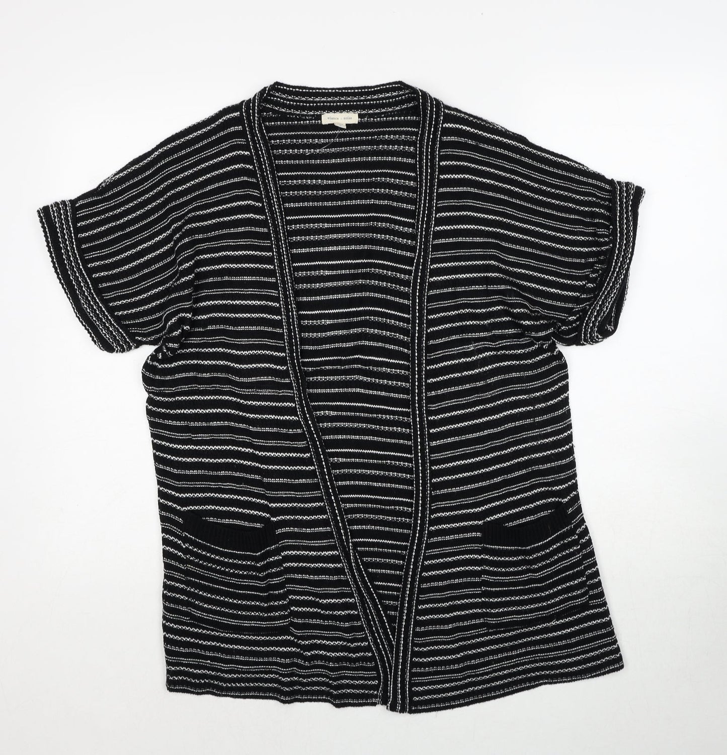 Womens UK Size S Silence + Noise Black Cardigan Jumper