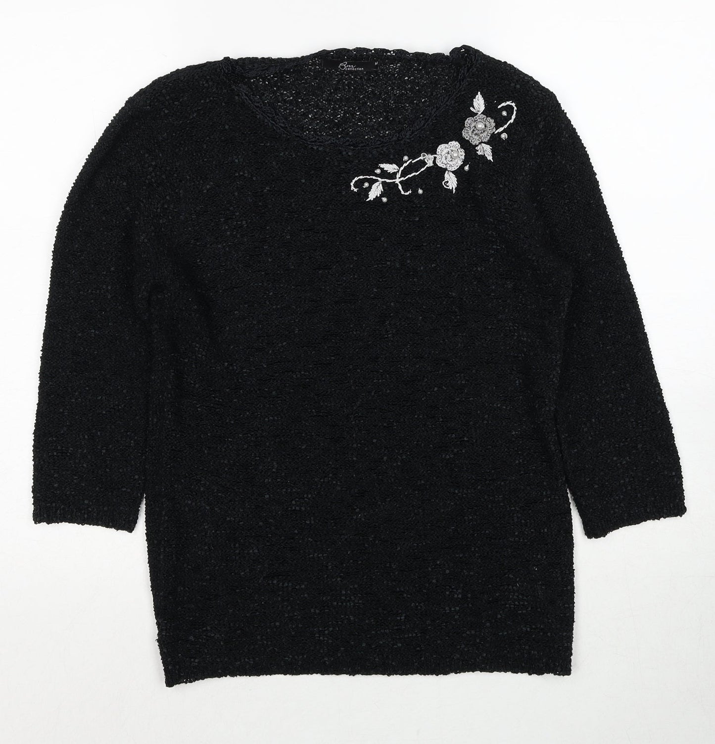 Womens UK Size M Bonmarché Black Pullover Jumper