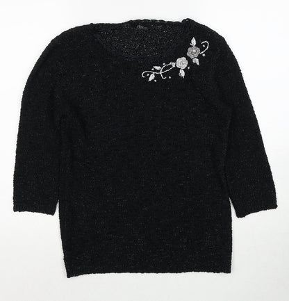 Womens UK Size M Bonmarché Black Pullover Jumper