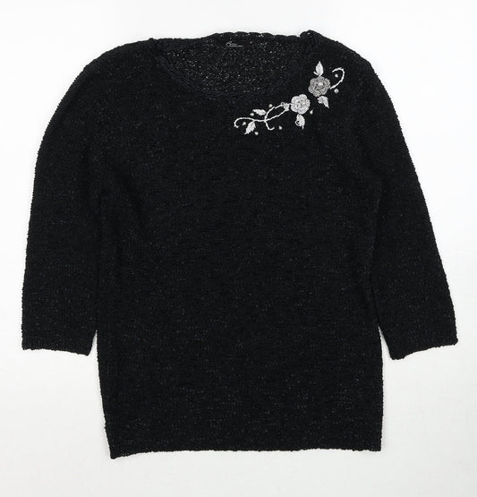 Womens UK Size M Bonmarché Black Pullover Jumper