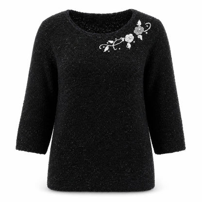 Womens UK Size M Bonmarché Black Pullover Jumper
