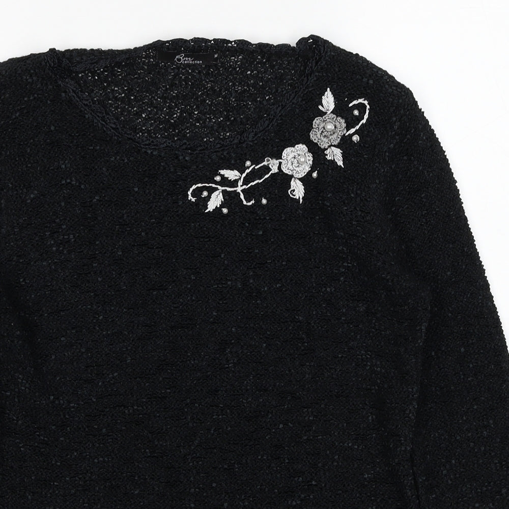 Womens UK Size M Bonmarché Black Pullover Jumper