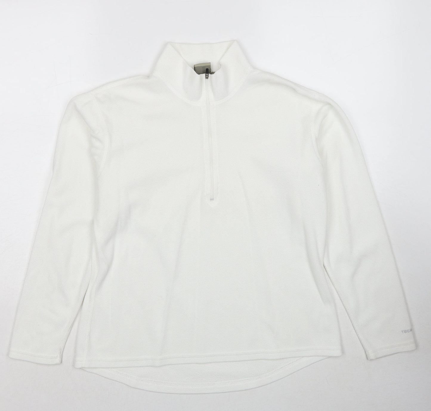 EMS Womens White Polyester Pullover Sweatshirt Size M Pullover