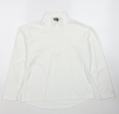 EMS Womens White Polyester Pullover Sweatshirt Size M Pullover