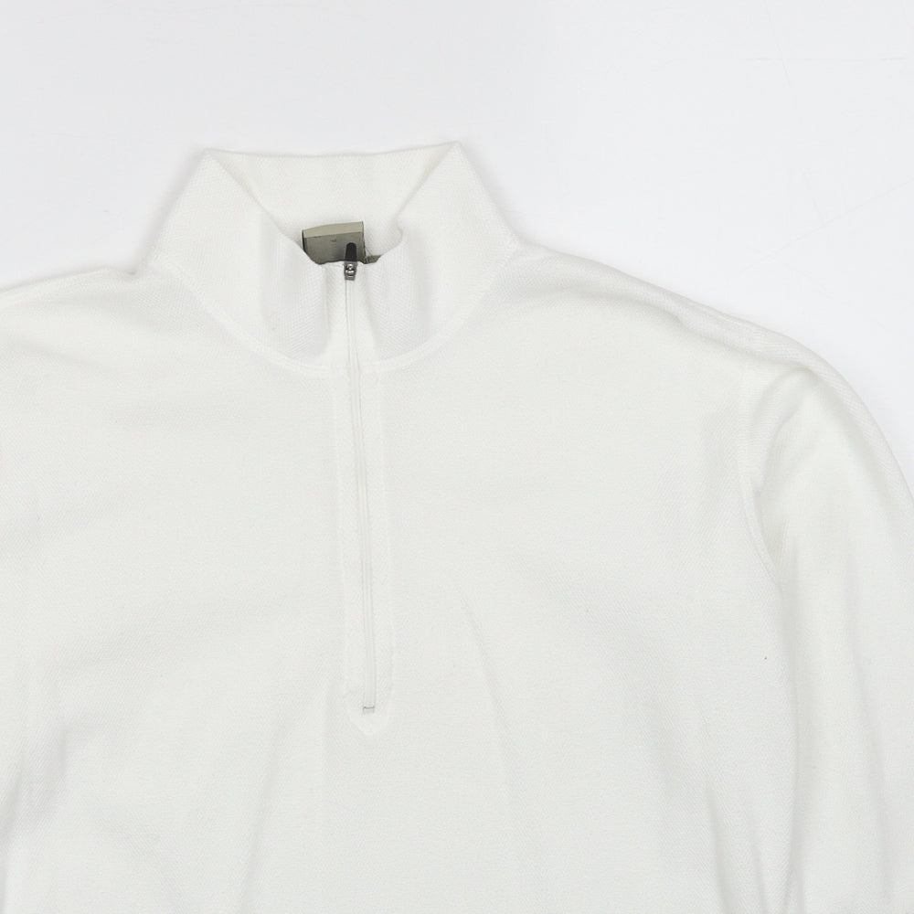 EMS Womens White Polyester Pullover Sweatshirt Size M Pullover