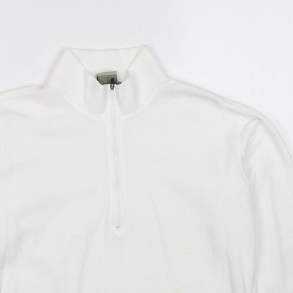 EMS Womens White Polyester Pullover Sweatshirt Size M Pullover