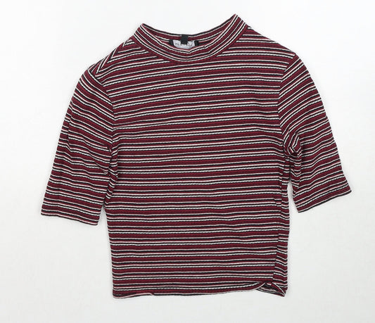 Womens UK Size 6 New Look Red Basic T-Shirt