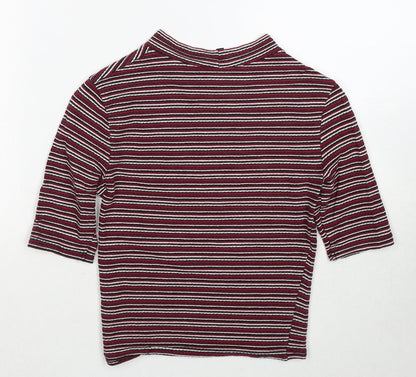 Womens UK Size 6 New Look Red Basic T-Shirt