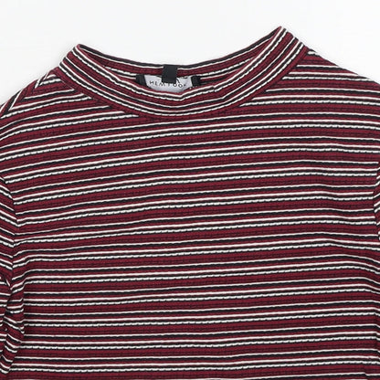 Womens UK Size 6 New Look Red Basic T-Shirt