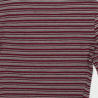 Womens UK Size 6 New Look Red Basic T-Shirt