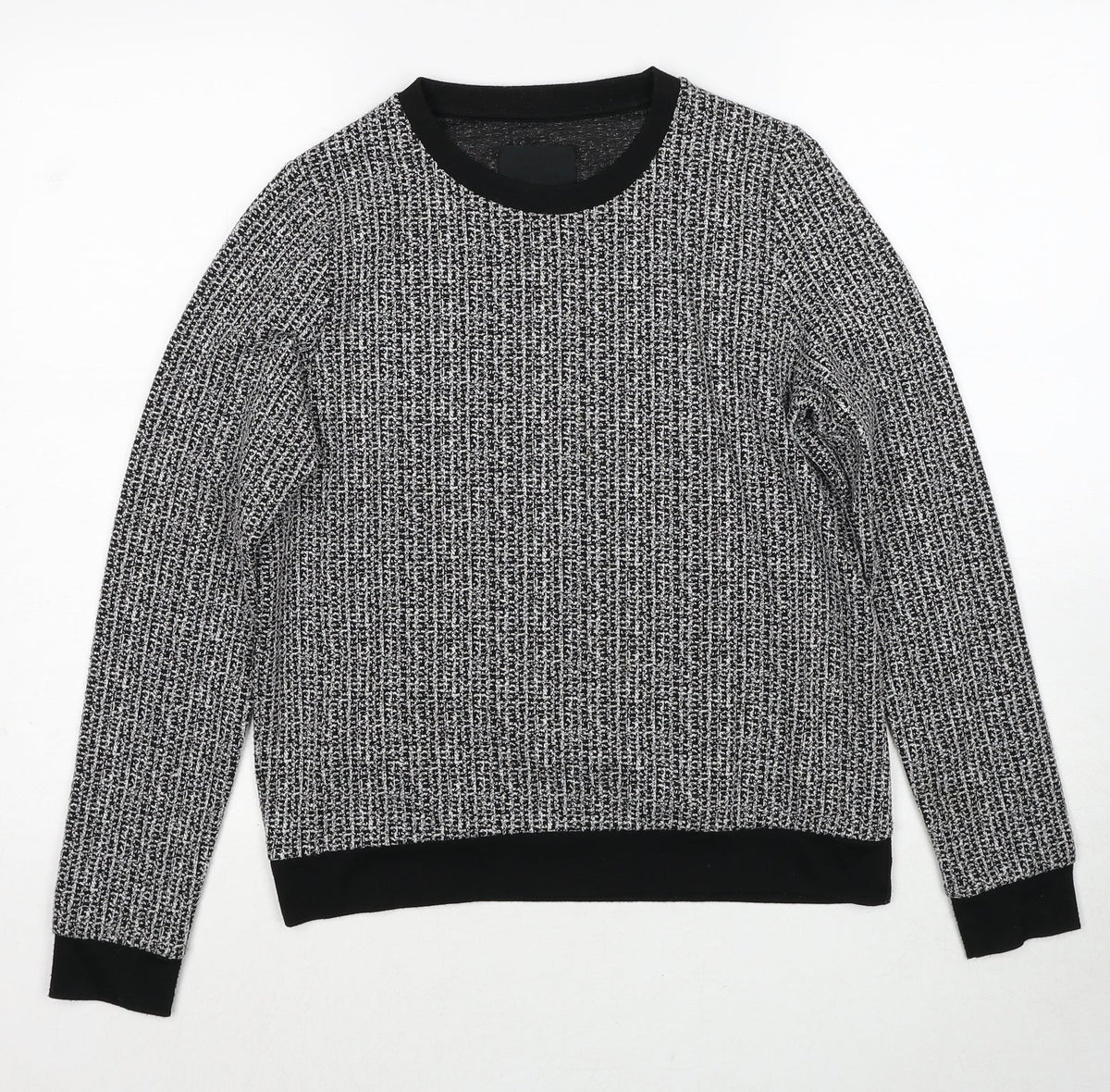 Just Female Womens Black Cotton Pullover Sweatshirt Size S Pullover