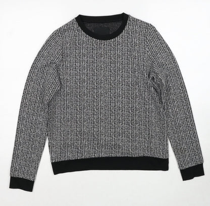 Just Female Womens Black Cotton Pullover Sweatshirt Size S Pullover