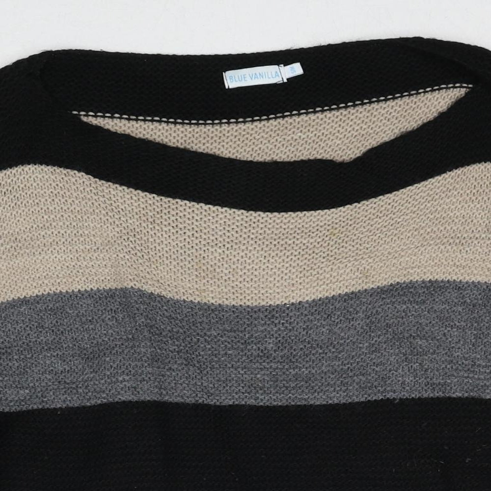 Womens UK Size S Blue Vanilla Multicoloured Pullover Jumper