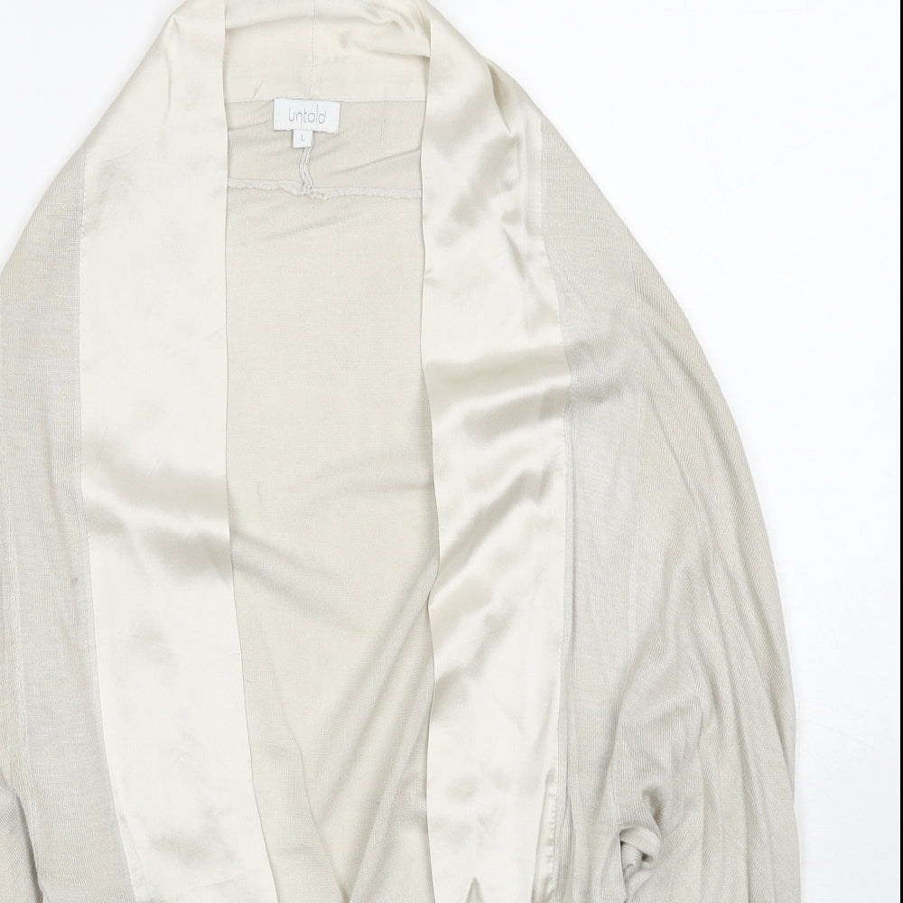 Womens UK Size L Untold Beige Shrug Jumper