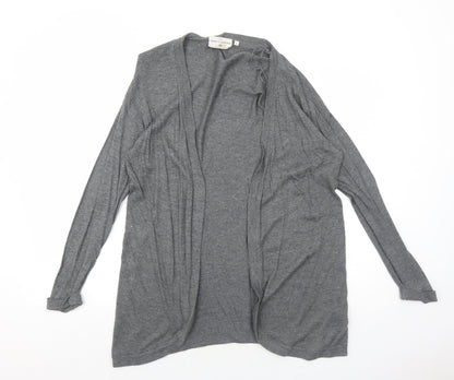 C&A Womens Grey V-Neck Viscose Cardigan Jumper Size S - Open