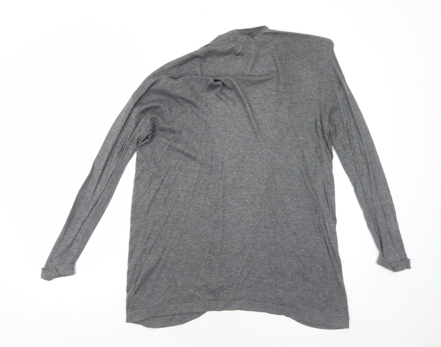 C&A Womens Grey V-Neck Viscose Cardigan Jumper Size S - Open