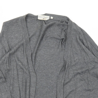 C&A Womens Grey V-Neck Viscose Cardigan Jumper Size S - Open