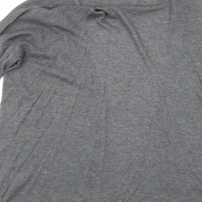 C&A Womens Grey V-Neck Viscose Cardigan Jumper Size S - Open