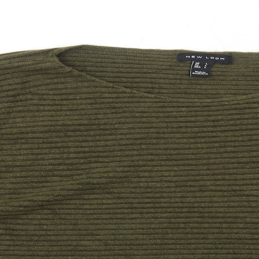 Womens UK Size L New Look Green Pullover Jumper