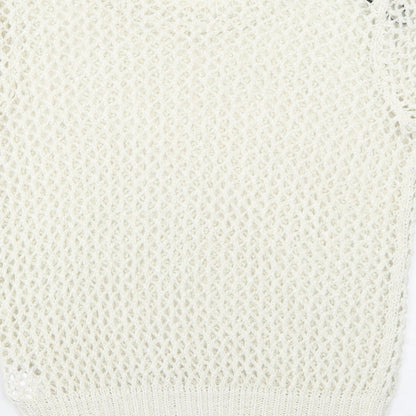 Womens UK Size 10 H&M White Pullover Jumper